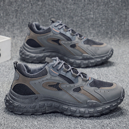 Labor protection shoes men's spring and autumn new breathable mesh shoes men's construction site work anti-slip wear-resistant sports dad shoes
