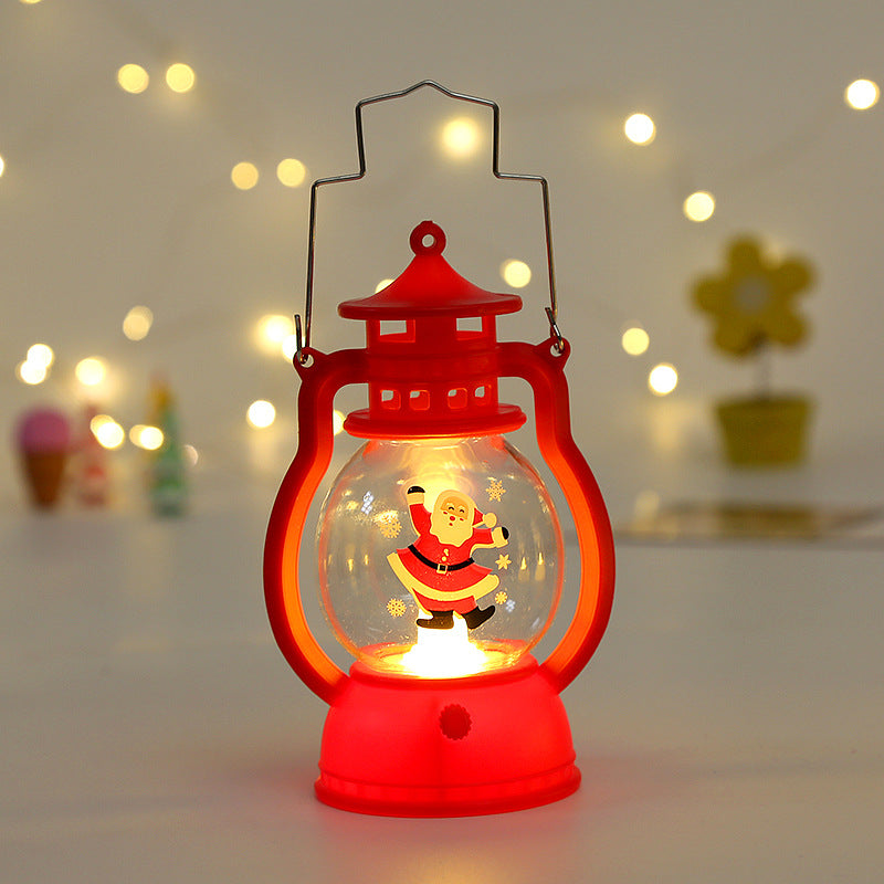 Christmas pony lantern portable atmosphere small oil lamp kindergarten children's Christmas gift creative decoration ornament wholesale