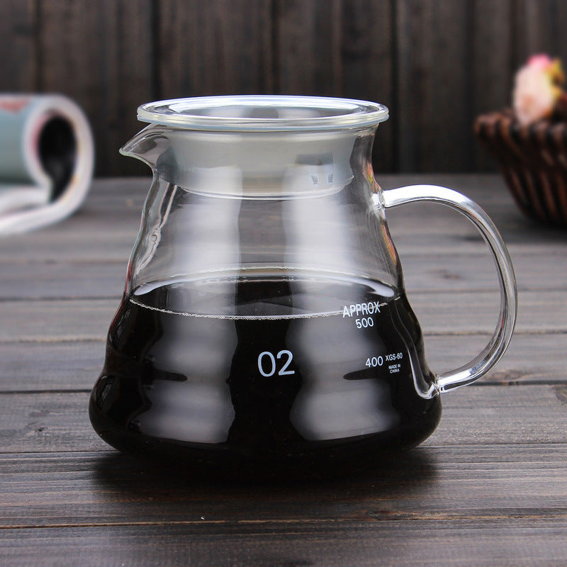 Pour-over coffee cloud pot set coffee sharing pot high borosilicate glass hand brew pot hanging ear pot full set coffee maker