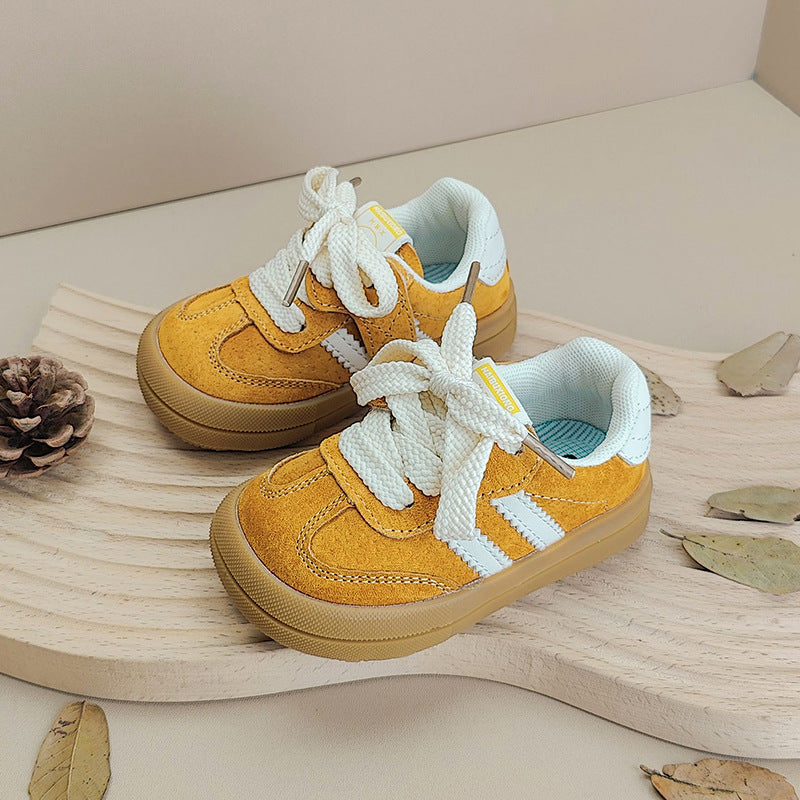 Baby shoes spring and autumn new baby toddler shoes, boys' board shoes, girls' soft soles, children's moral training shoes, casual trendy shoes