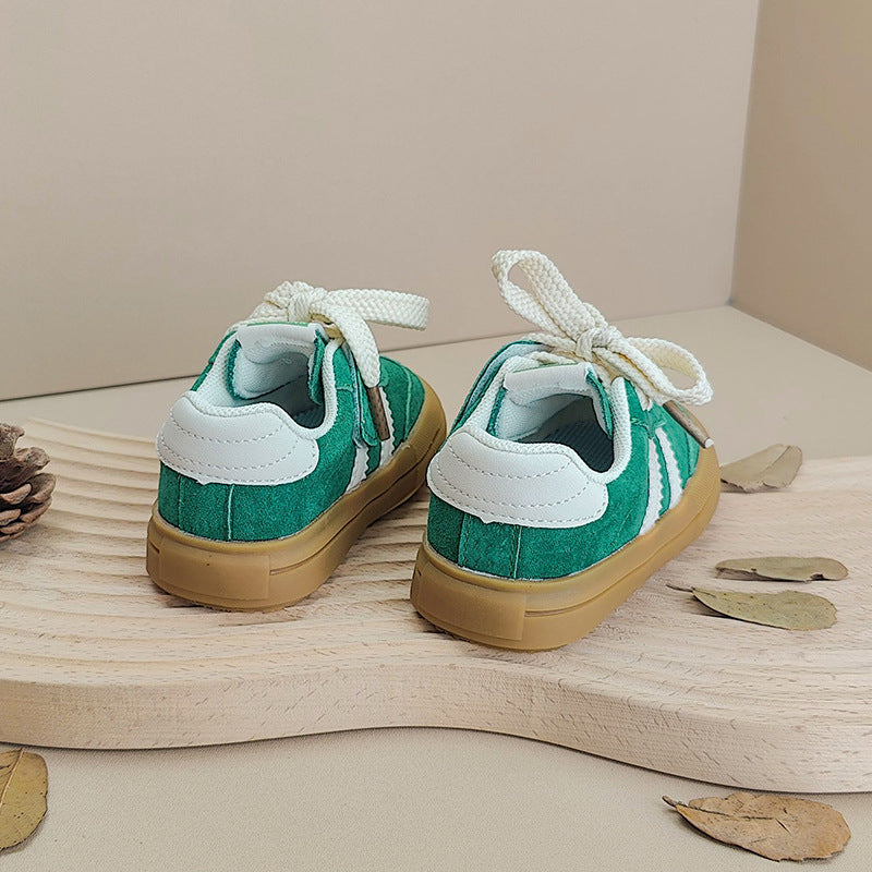 Baby shoes spring and autumn new baby toddler shoes, boys' board shoes, girls' soft soles, children's moral training shoes, casual trendy shoes