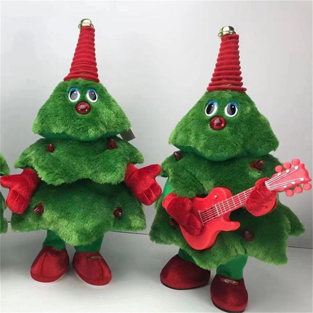 Christmas electric plush toy Christmas tree will sing, dance and glow Christmas tree party holiday decoration gifts