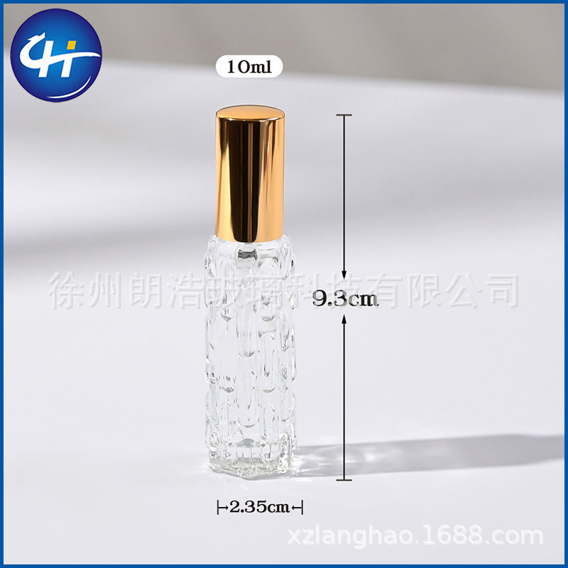 Wholesale 10ml bitter melon bottle perfume dispensing bottle perfume bottle press spray bottle travel portable glass sample bottle
