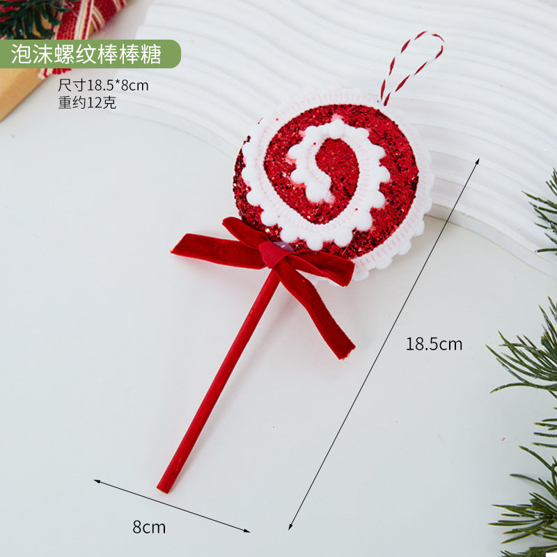 Christmas ornaments, bubble candy cane, red and white christmas tree, creative gifts, hotel mall window decoration pendants