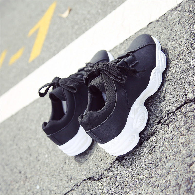 2025 Spring New Women's Shoes Casual Shoes Korean Version Student Platform Sneakers Running Shoes Women's Single Shoes Trendy Shoes
