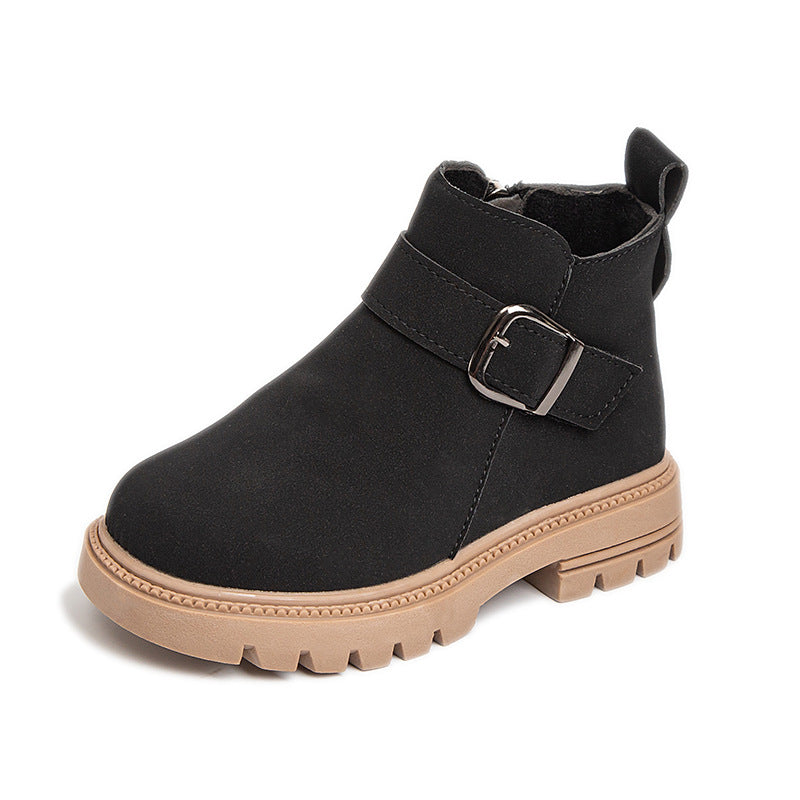 Girls' cotton boots 2026 new winter boys' boots soft-soled comfort shoes children's boots fleece cotton boots for middle and adult children