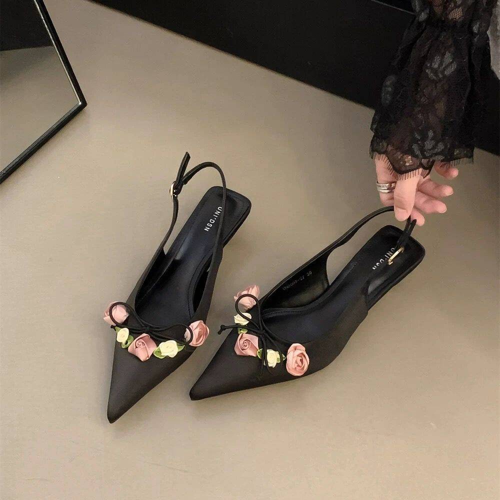 High heels, French toe sandals, fairy style women's shoes, spring and summer white high heeled sandals, Korean version of single shoes