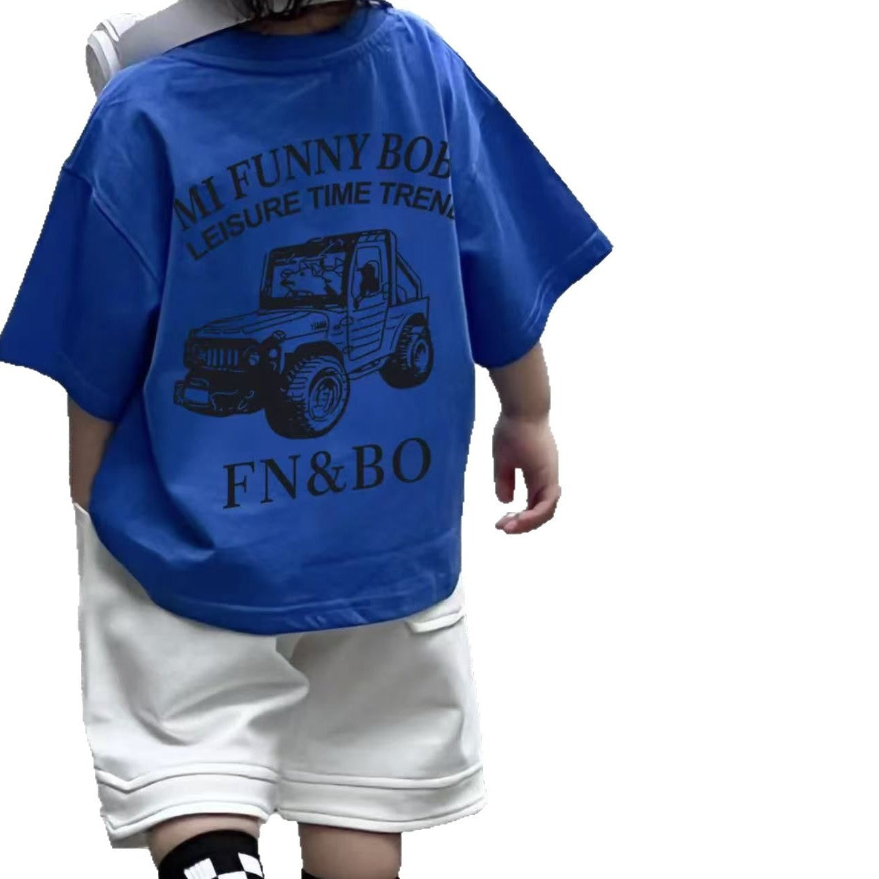 Cotton boy short sleeve T-shirt handsome Korean fashion brand loose casual 2025 summer baby versatile clothes T