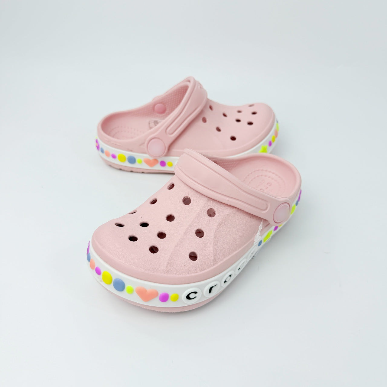 CRO Card Family Parent-Child Loving Little Beyaka Lok Ban Clog Shoes Boys' and Girls' Closed-Toe Slippers Parent-Child Beach Shoes