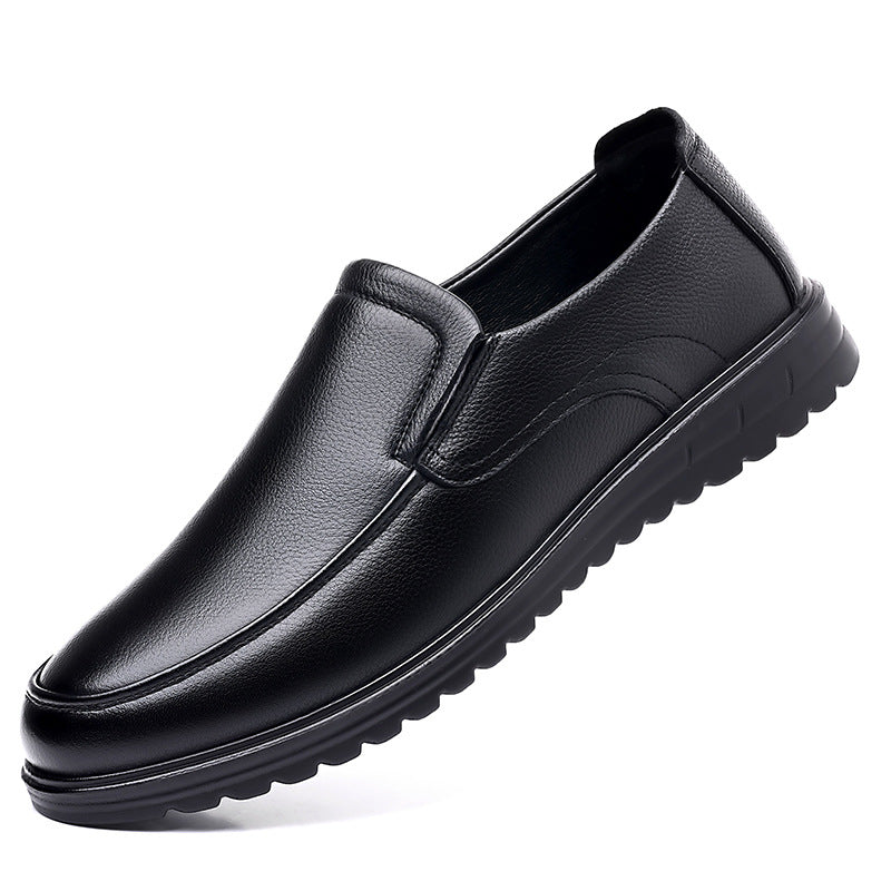 Men's shoes, leather shoes, men's father shoes, men's business formal wear, dad shoes, spring and autumn casual leather shoes, soft soles, one piece on behalf of the hair