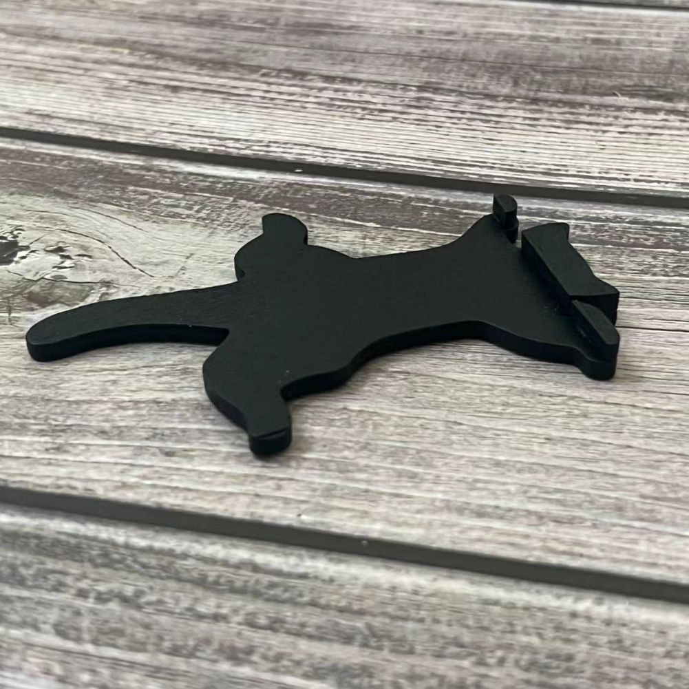 New cute door frame decoration wooden crafts Farm hanging black cat silhouette home door picture frame decoration