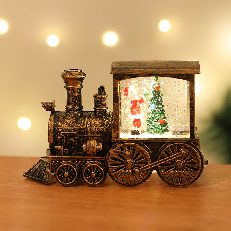 Cross-border new Christmas party gifts, Christmas gifts, souvenirs, water filling, small train, Thomas train, car