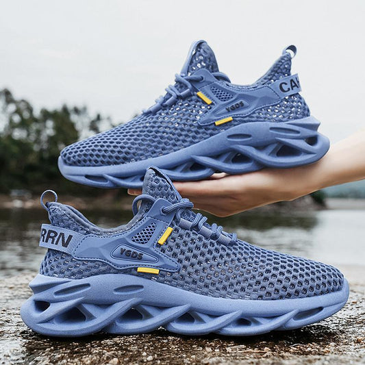 Summer thin lightweight mesh shoes men's sandals hollow large mesh casual running sneakers mesh breathable men's shoes
