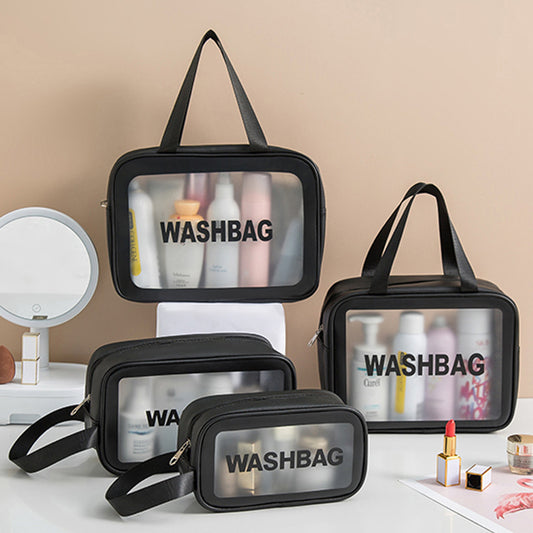 Double Layer Toiletry Bag Dry Wet Separation Waterproof Men's Swimming Storage Bag Travel Large Capacity Cosmetic Bag PVC Women