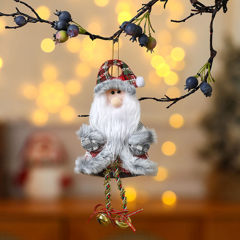 Cross-border new Christmas decoration supplies for the elderly small pendant Christmas tree accessories fabric small ornament gifts