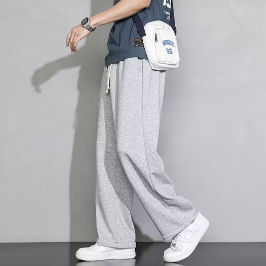Gray sweatpants tide brand straight leg loose summer drape thin athleisure long pants men's dating spot wholesale