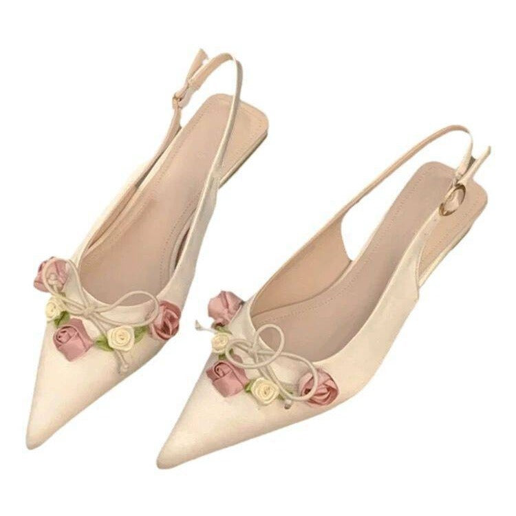 High heels, French toe sandals, fairy style women's shoes, spring and summer white high heeled sandals, Korean version of single shoes