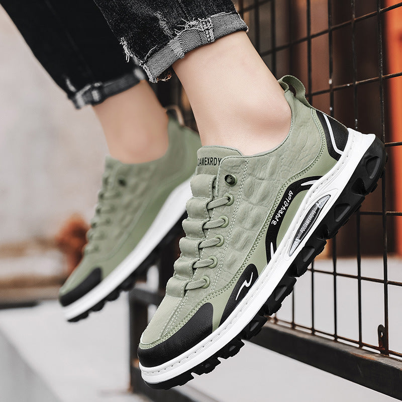 Summer men's shoes, cloth shoes, leather shoes, board shoes, construction site, non-slip, men's sports, driving, work, breathable, labor protection, casual shoes