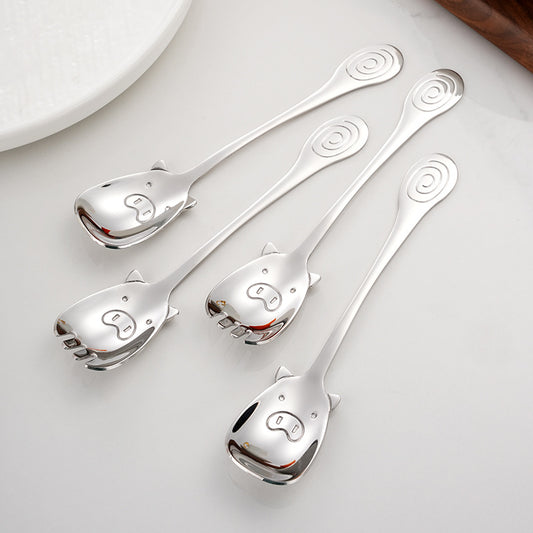 304 stainless steel piggy spoon fork