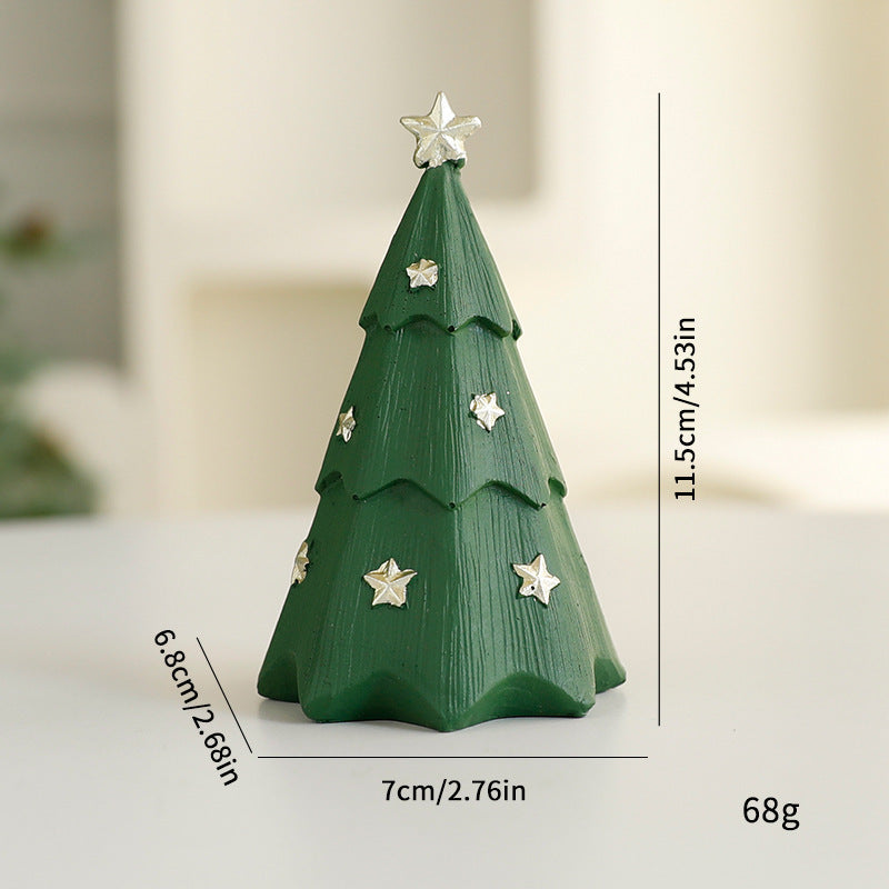 Amazon Christmas Envelope Small Ornaments European Christmas Scene Arrangement Resin Christmas Tree Decorative Ornaments