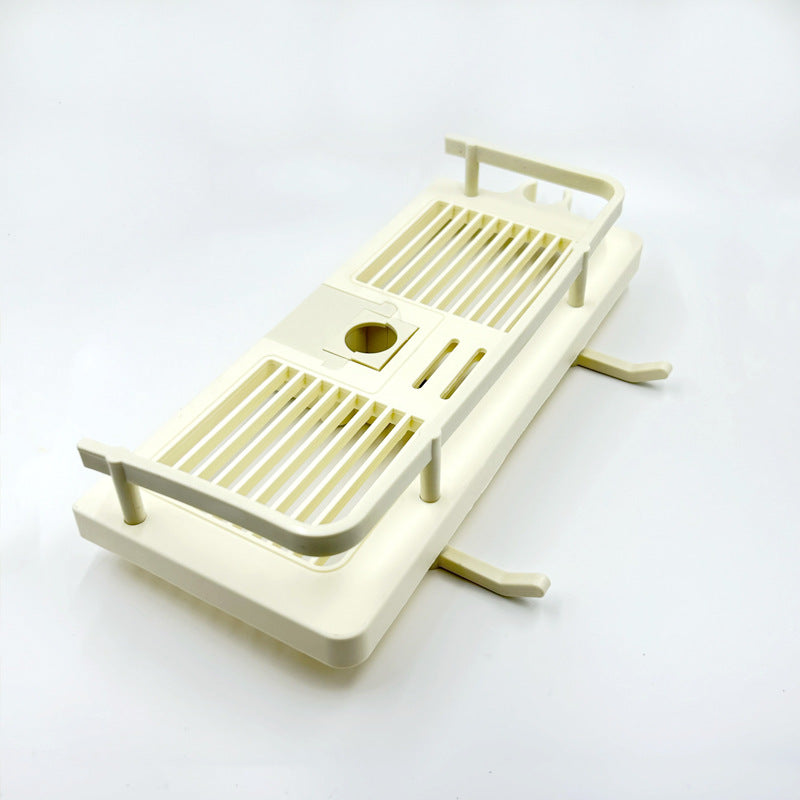 shower bathroom shelf free toilet shower rod tray household storage basket hanger plastic toilet hook