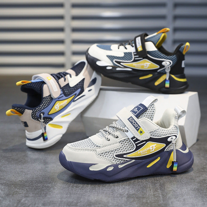 Children's shoes, boys' shoes, summer single mesh breathable, medium and large children's lightweight children's net shoes, spring and autumn mesh children's sneakers