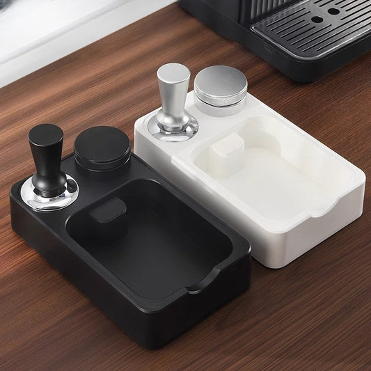 Multi-function coffee press base, slag knocking box, espresso powderer, three-piece set, storage handle bracket, 51 58mm
