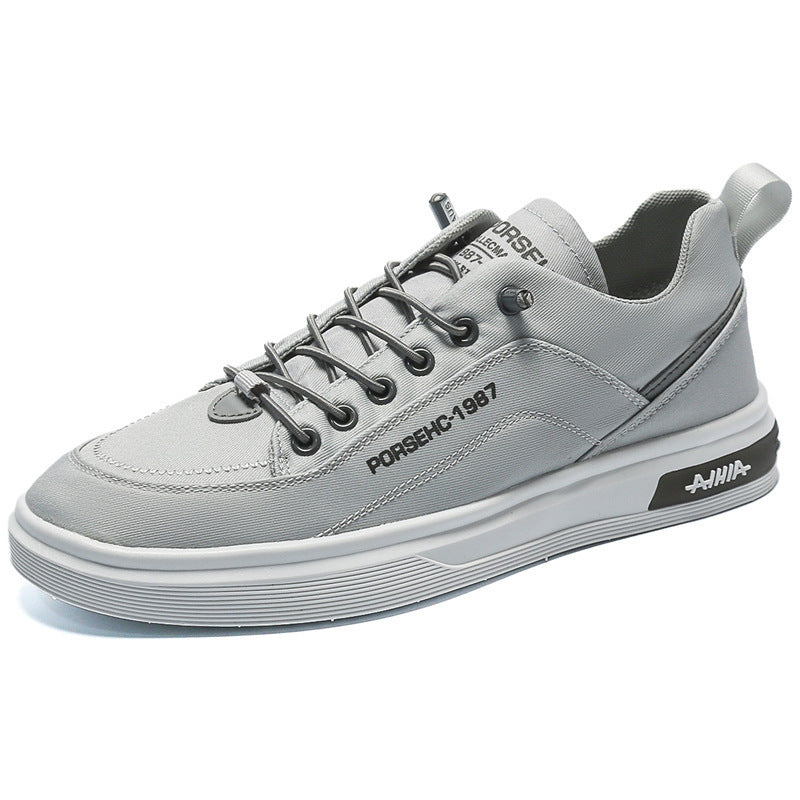 Summer thin breathable men's shoes 2024 new casual little white shoes one foot canvas board shoes sports work fashion shoes