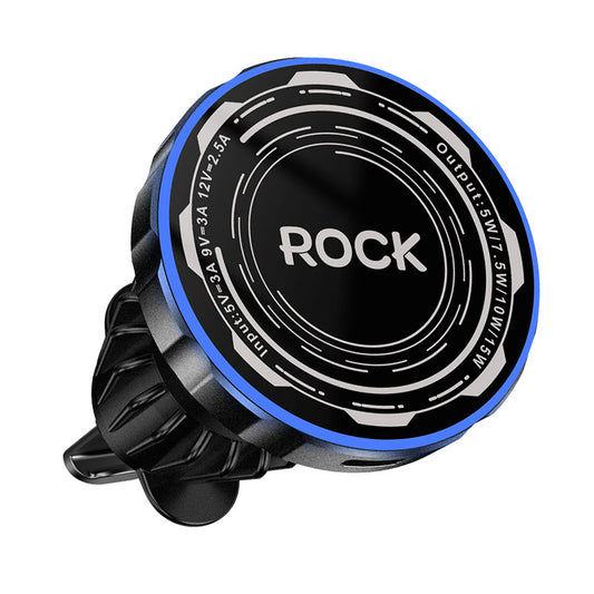 ROCK Car Wireless Charger New Magsafe Magnetic Phone Holder Fully Automatic Induction Radiator