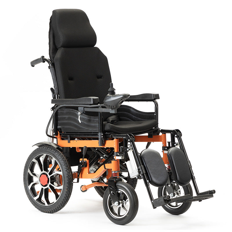 Electric wheelchair manufacturer direct sales lightweight foldable wheelchair for the elderly disabled intelligent automatic reclining scooter
