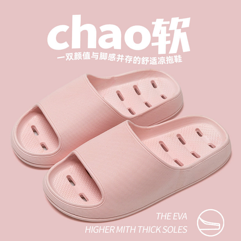 pvc bathroom anti slippers men's summer bath leaky hollow quick-drying toilet special shower slippers women