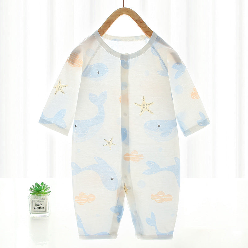 Baby clothes class A cotton summer baby onesies, baby thin pajamas, Anyang baby and children's clothes, one piece of delivery
