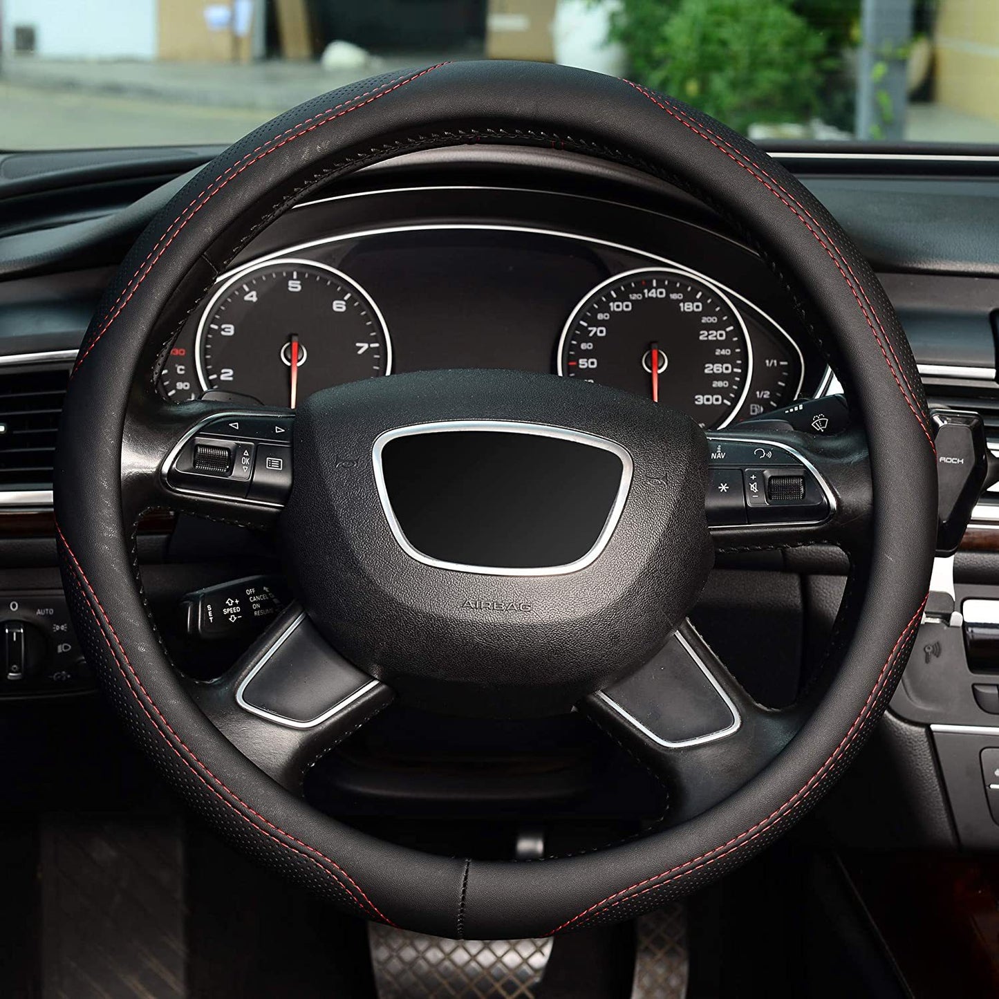 Car steering wheel covers, four-season general car interiors, car handlebar covers, decorative supplies, cross-border leather new protective covers