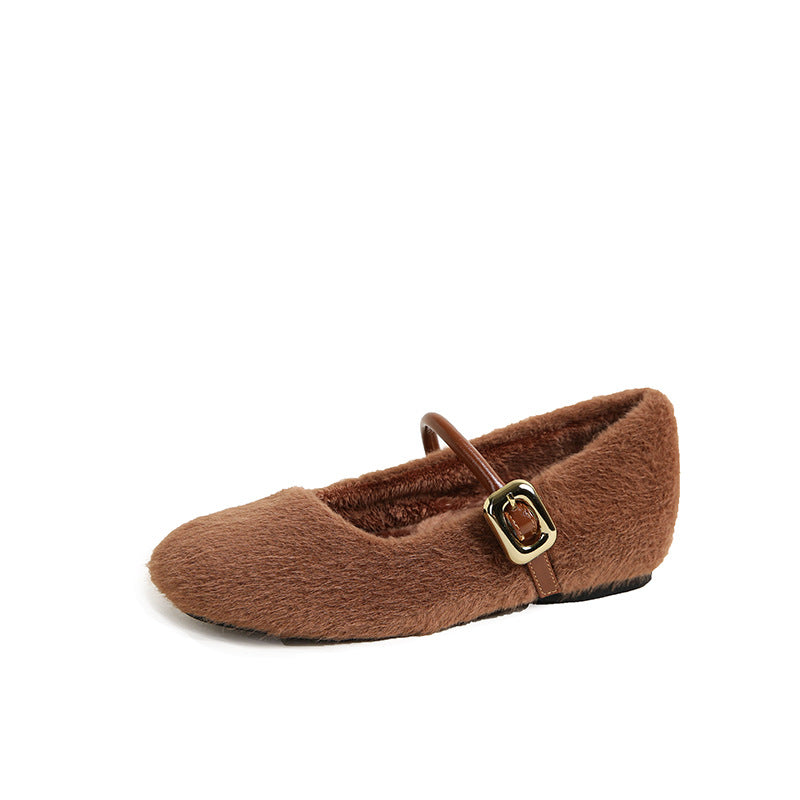 7227 Huidong Yixinda Ballet Style Inner Height Increase Hair Mary Jane Single Shoes Women's Autumn and Winter 2025 Models