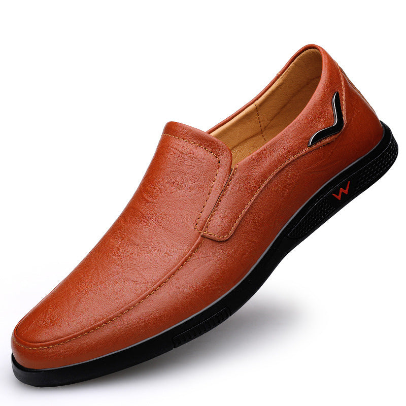 Live Cowhide Men's Business Casual Leather Shoes Breathable and Comfortable Popular Classic Dad Shoes Plus Size Casual Shoes Men