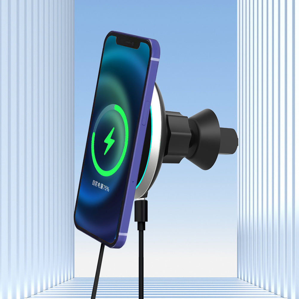 Magsafe Magnetic Car 15W Fast Wireless Charger Air Outlet Phone Holder 12 Power Bank