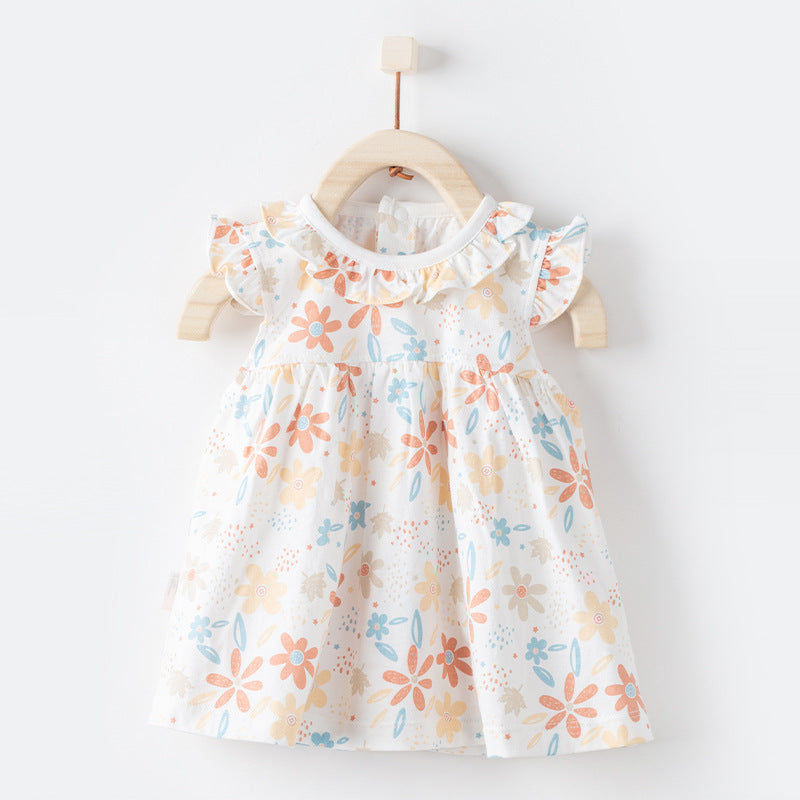 Children's clothes, girls' dresses, summer thin foreign clothes, baby girls wear princess dresses over their skirts
