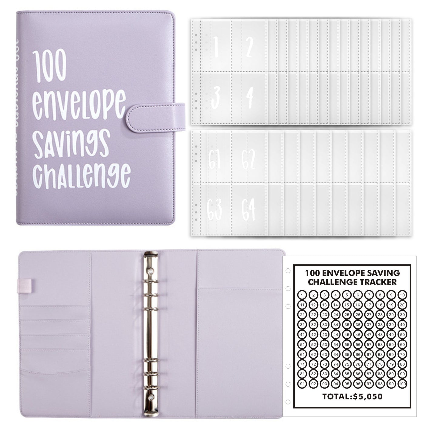 100EnvelopeChallenge Flipbook Couple Challenge Event Cash Envelope Budget Planning Notebook