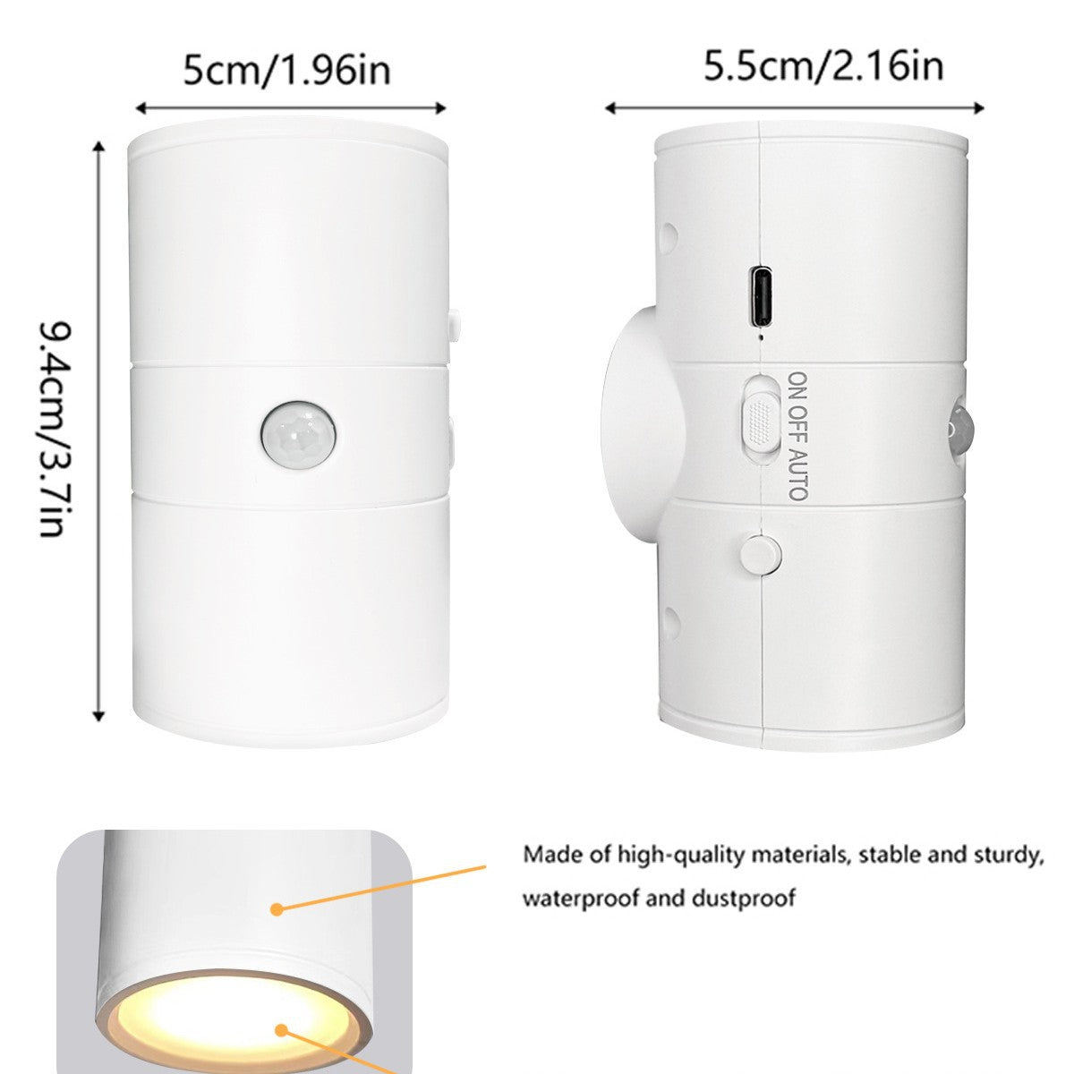 Cross-border magnetic night light, intelligent human body induction rechargeable wall, night aisle entrance, home night light