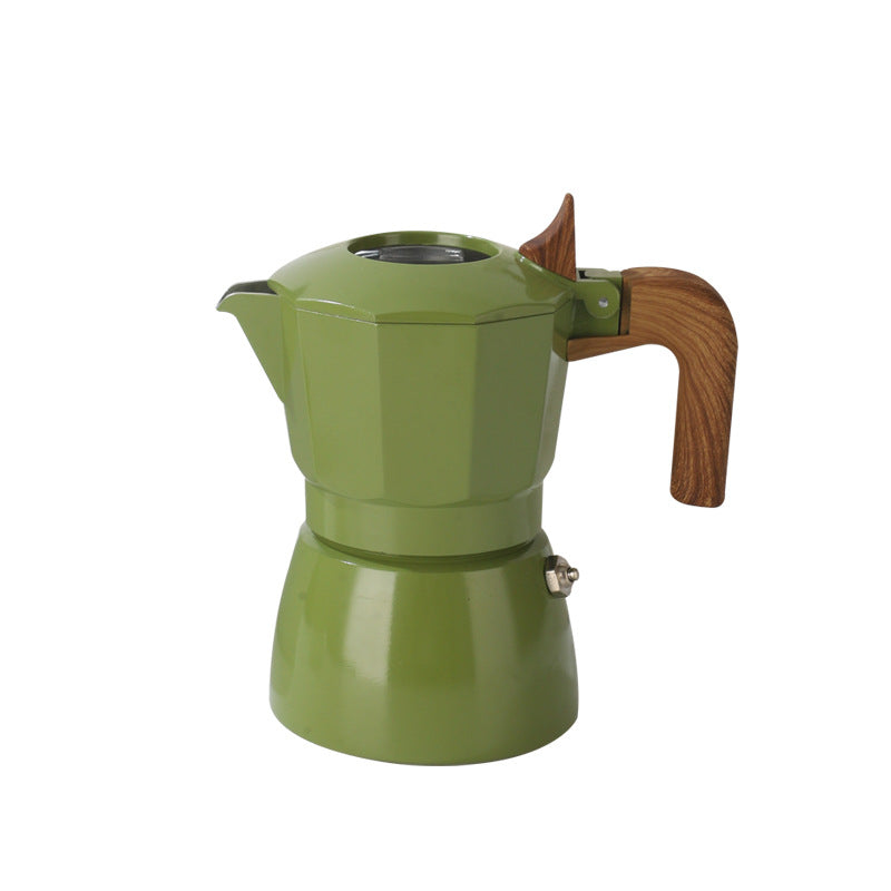 Three generations of double valve Moka pot espresso machine extraction vintage pot outdoor brewing coffee pot coffee utensils