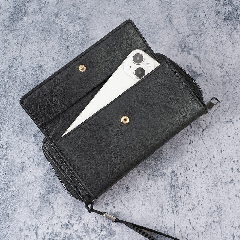 Cross-border men's wallet PU multi-card slot casual long wallet new large capacity clutch bag mobile phone coin purse for men