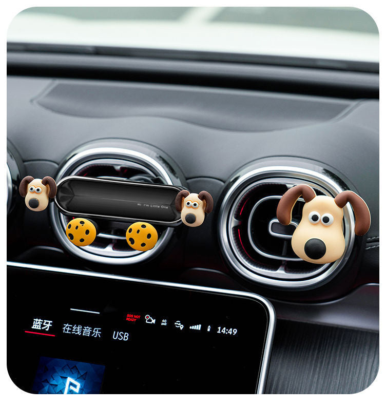 Mobile phone car holder cute cartoon air outlet navigation fixed support frame car car mobile phone holder female in the car