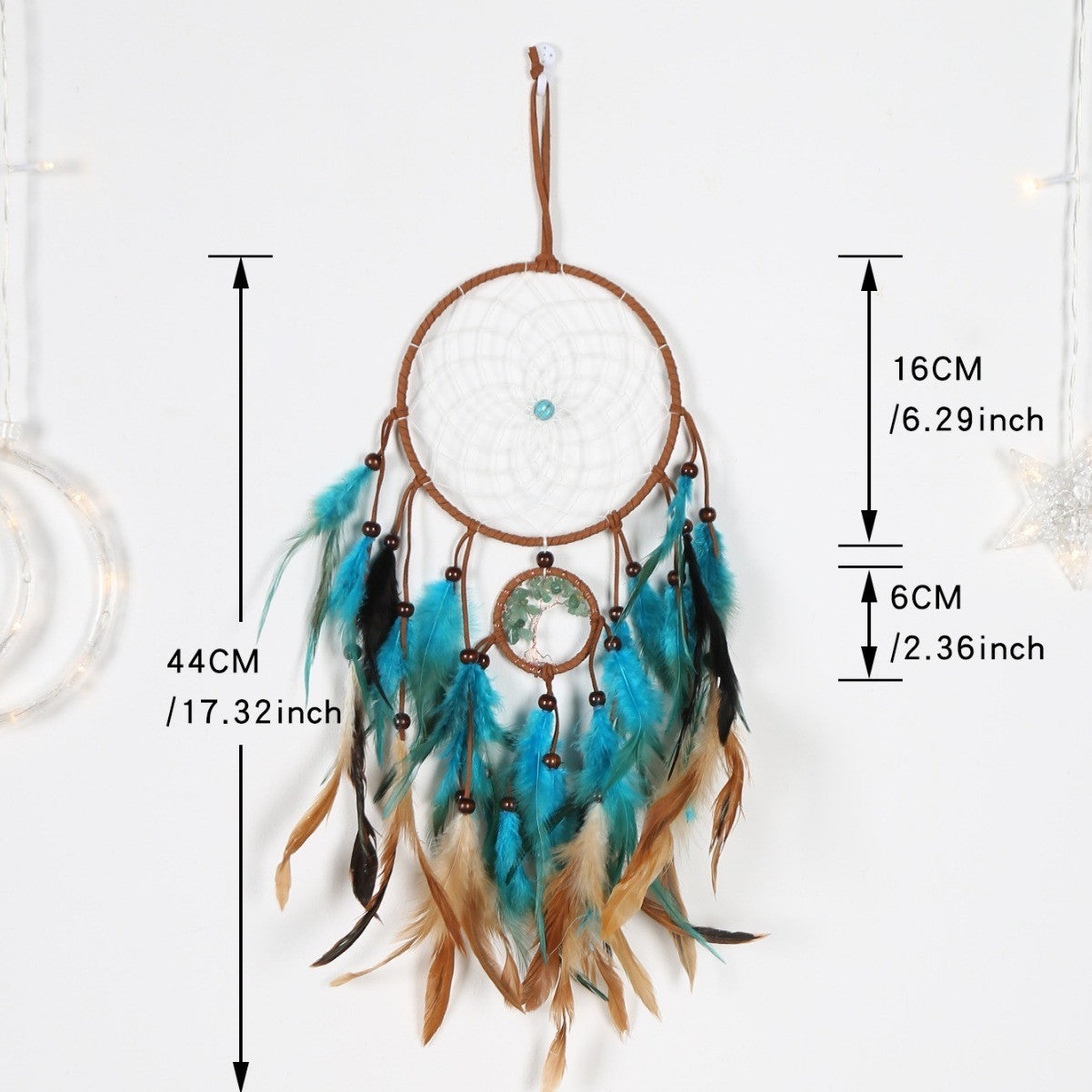 Cross-border dream catcher five-ring dream catcher hanging jewelry home wedding interior decoration wall hanging pendant creative gift