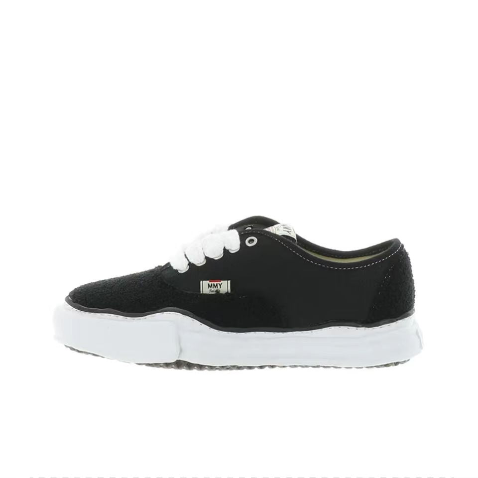 mm dissolved shoes Yu Wenle with the same my Sanyuan couple shoes retro trend men's and women's heightened canvas shoes Kangyu women's shoes