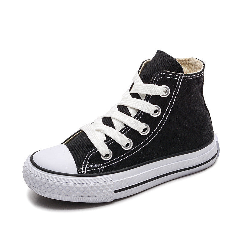 OPOEE Children's Shoes 2025 Spring Men's and Women's Fashion Lace-up High-Top Canvas Shoes Baby Casual Board Shoes C8008