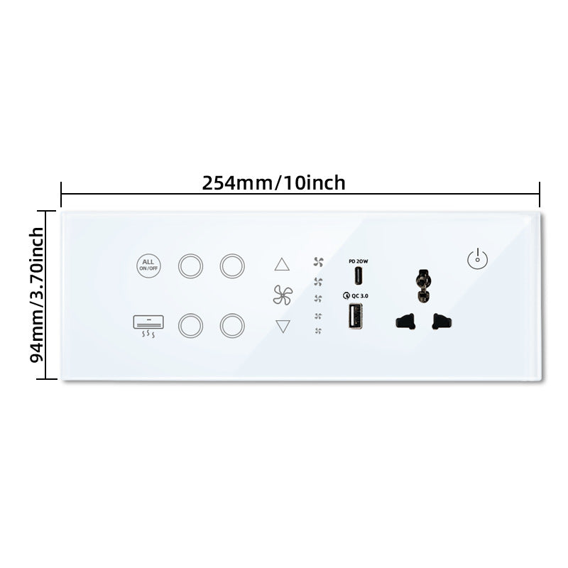 WiFi Zigbee Multifunction 254 Combo Smart Switch Socket Smart Home APP Remote Voice Control