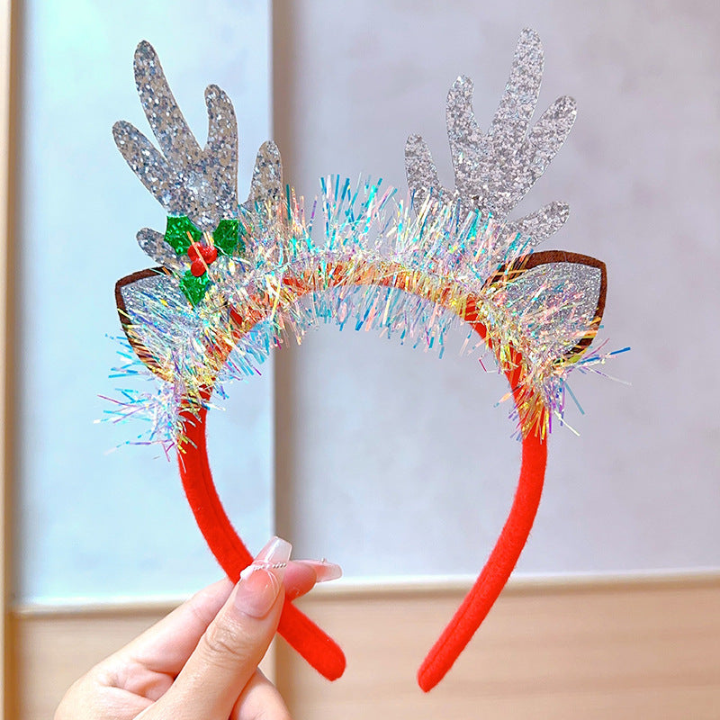 christmas headband girl christmas antler hairpin headpiece holiday decoration gift big bow headband headband headband