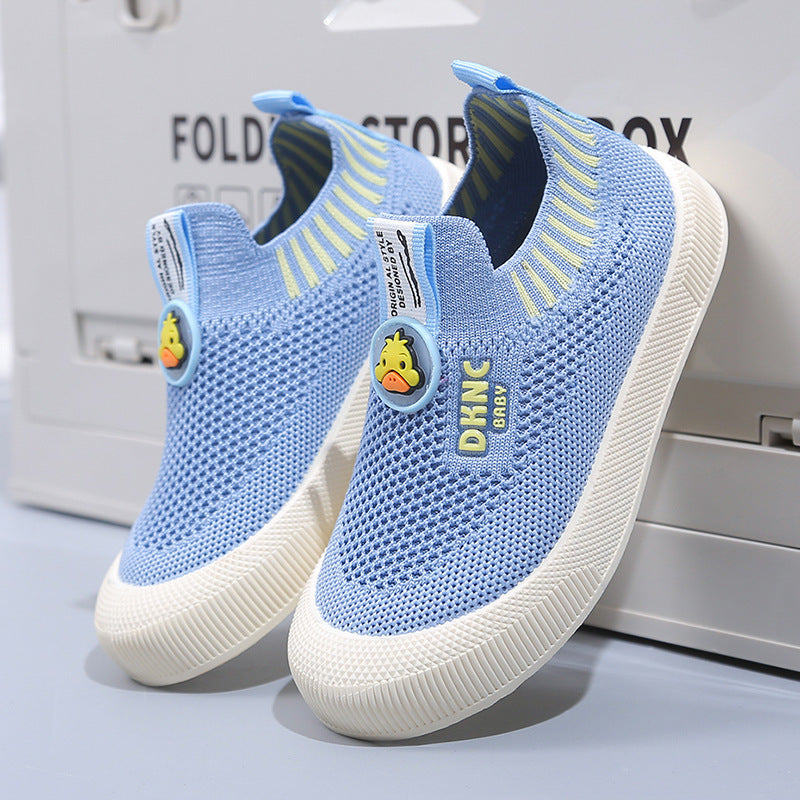 2025 Children's Shoes Spring New Breathable Flying Mesh Shoes for Boys and Girls Non-slip Soft Sole Casual Shoes Sneakers