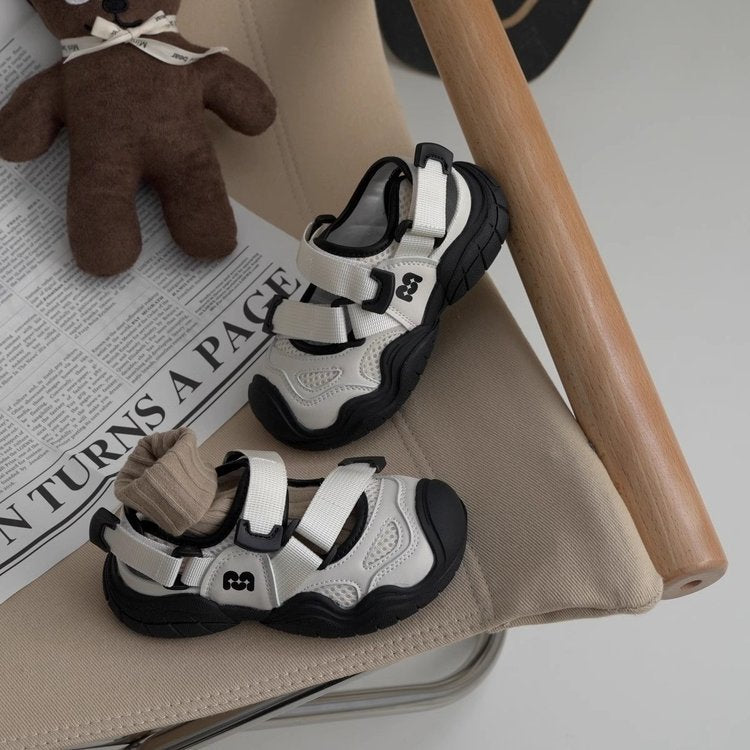 Children's 2025 Summer Cutout Sandals, Boys, Girls, Baotou, Anti-Kick, Anti-Slip, Soft-soled Beach Shoes, Baby Shoes