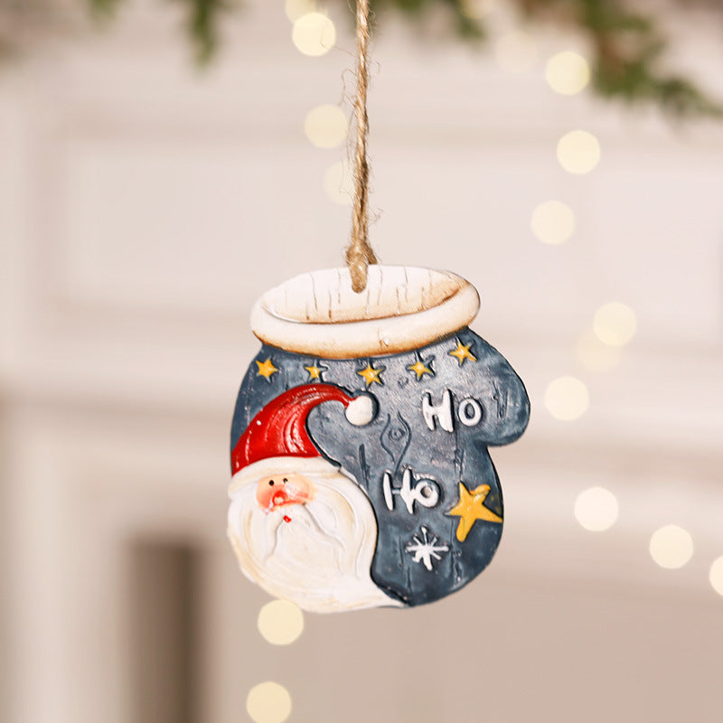 Cross-border Christmas ornaments, small pendants, Santa Claus, Christmas tree decoration pendants, small pendants, resin ornaments, gifts